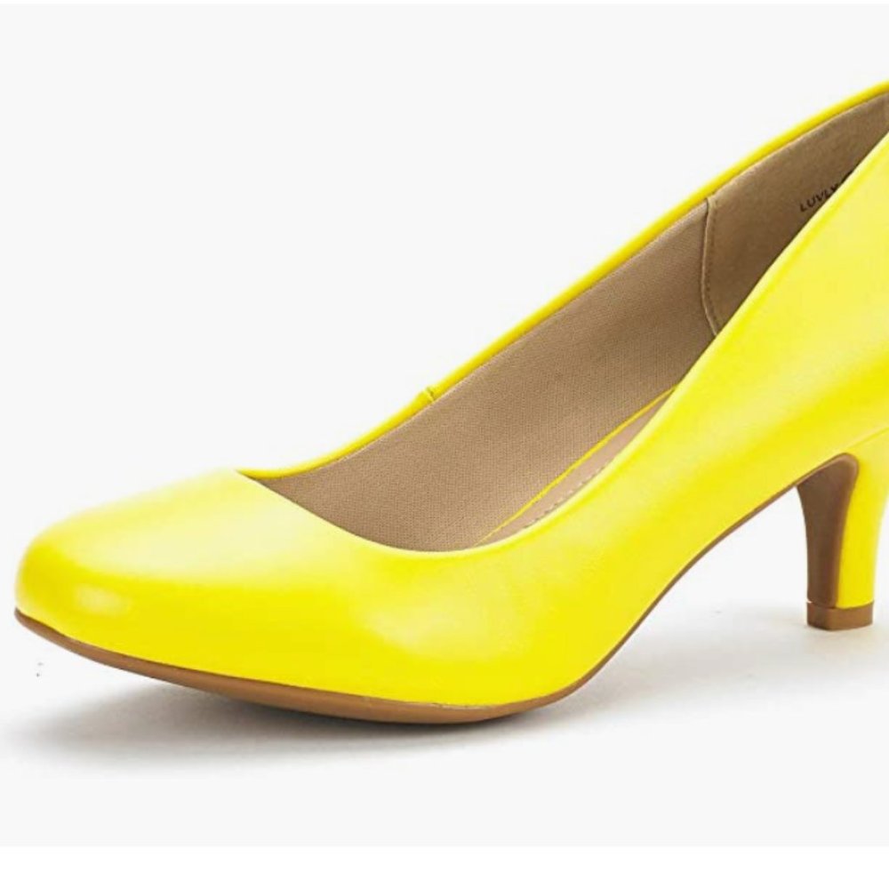 Yellow Suede High Heels